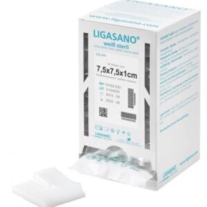 Ligasano weiß steril 7,5x7,5x1cm 1szt